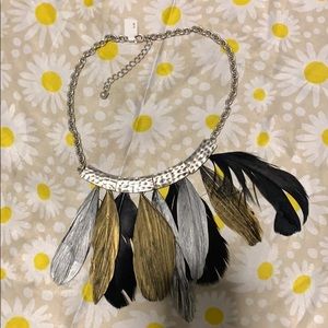 Feather chain necklace